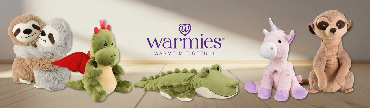 WARMIES Wärmestofftiere zum Kuscheln und Liebhaben